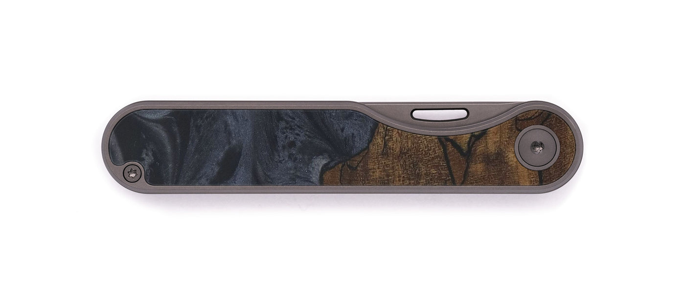Minimalist Wood+Resin Pocket Knife - Huub (Pure Black, 532599)