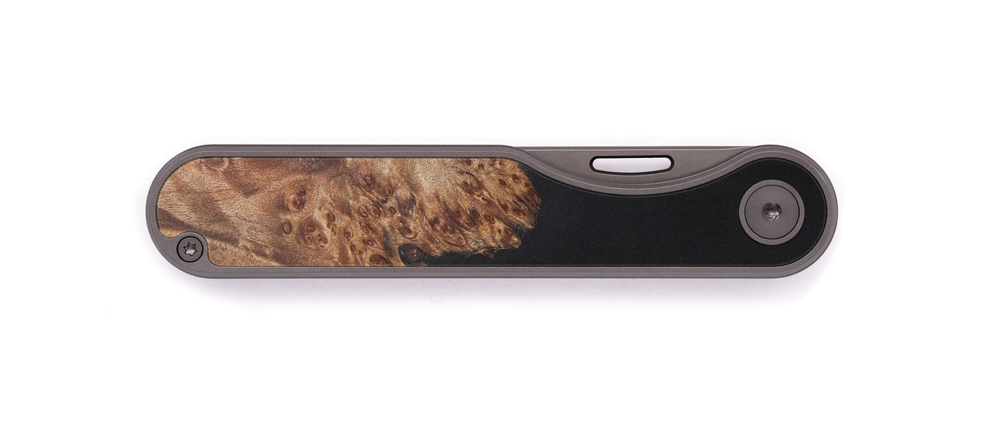 Minimalist Wood+Resin Pocket Knife - Destiney (Pure Black, 609988)