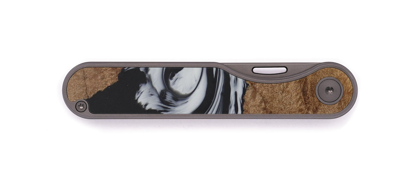 Minimalist Wood+Resin Pocket Knife - Slade (Black & White, 531952)