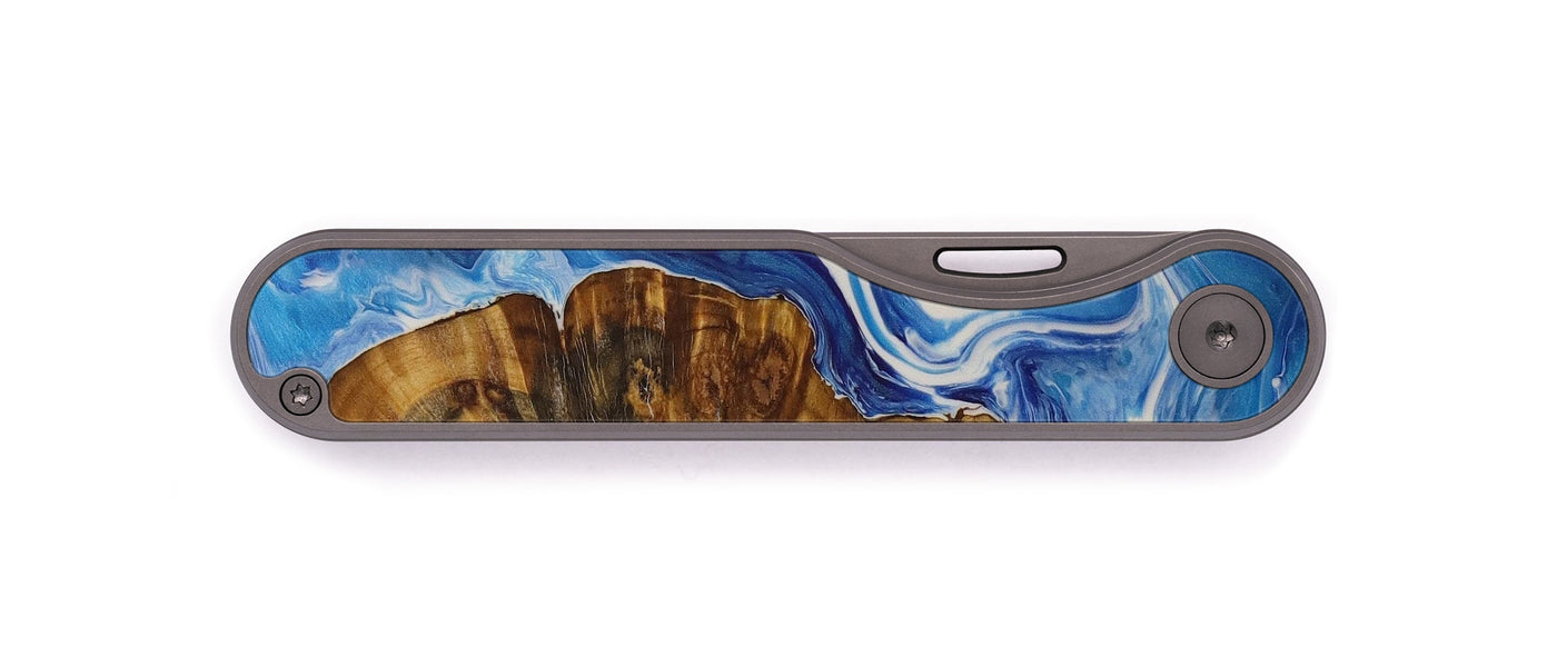 Minimalist Wood+Resin Pocket Knife - Sydnie (Light Blue, 587590)