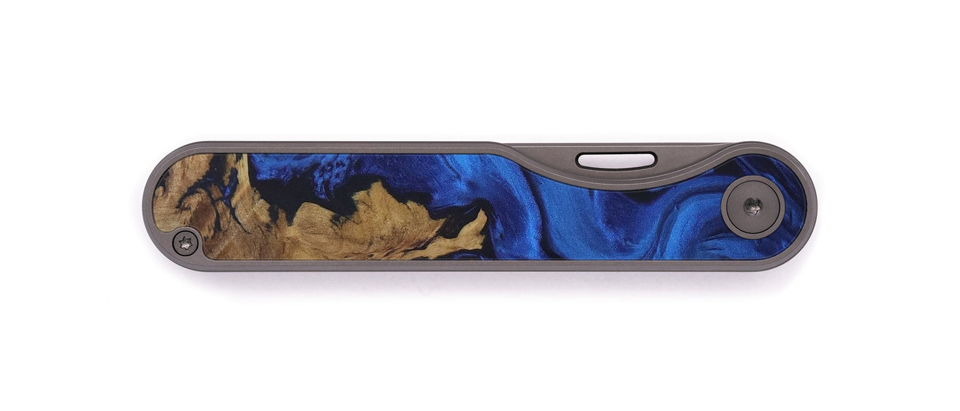 Minimalist Wood+Resin Pocket Knife - Latanya (Dark Blue, 528774)