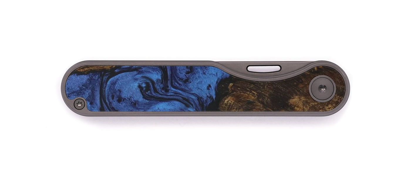 Minimalist Wood+Resin Pocket Knife - Arianna (Dark Blue, 529113)