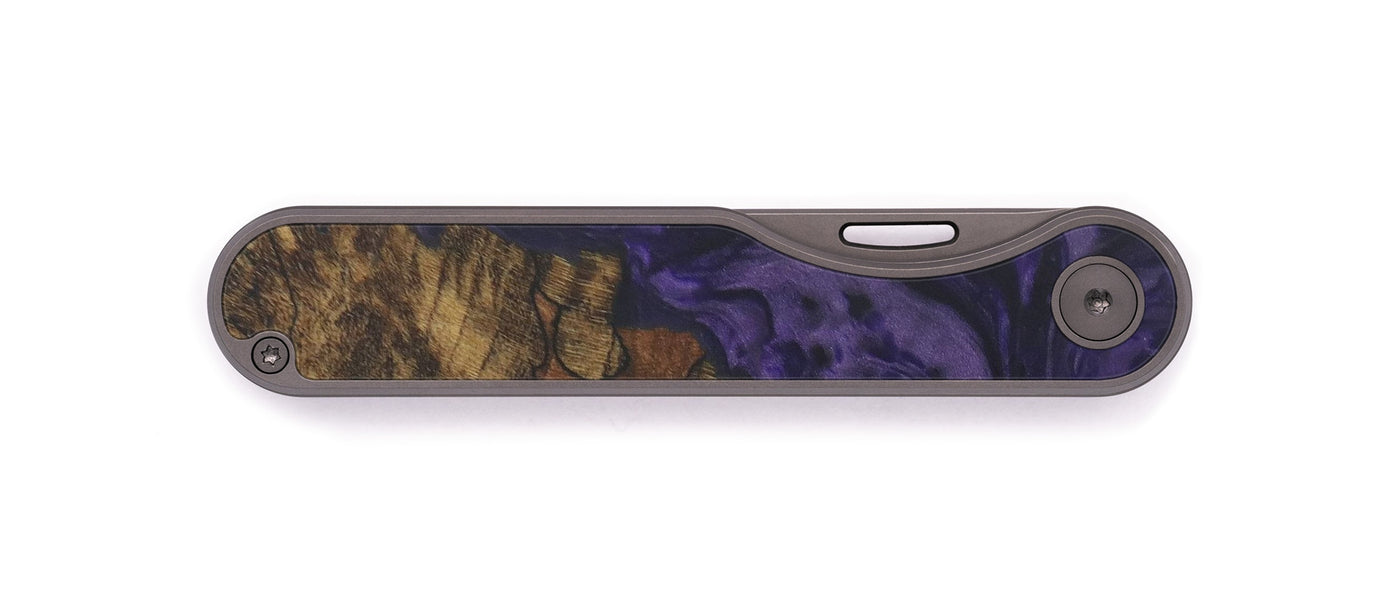 Minimalist Wood+Resin Pocket Knife - Toshinari (Purple, 530805)