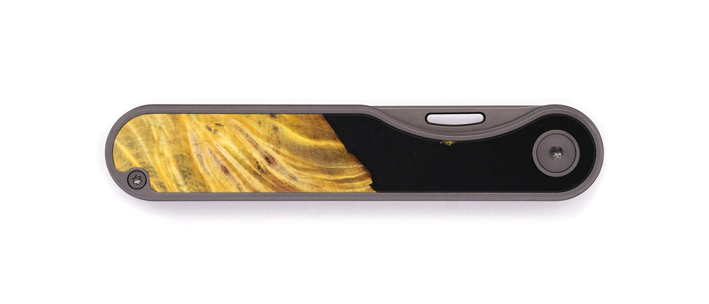 Minimalist Wood+Resin Pocket Knife - Gerard (Black & White, 626958)