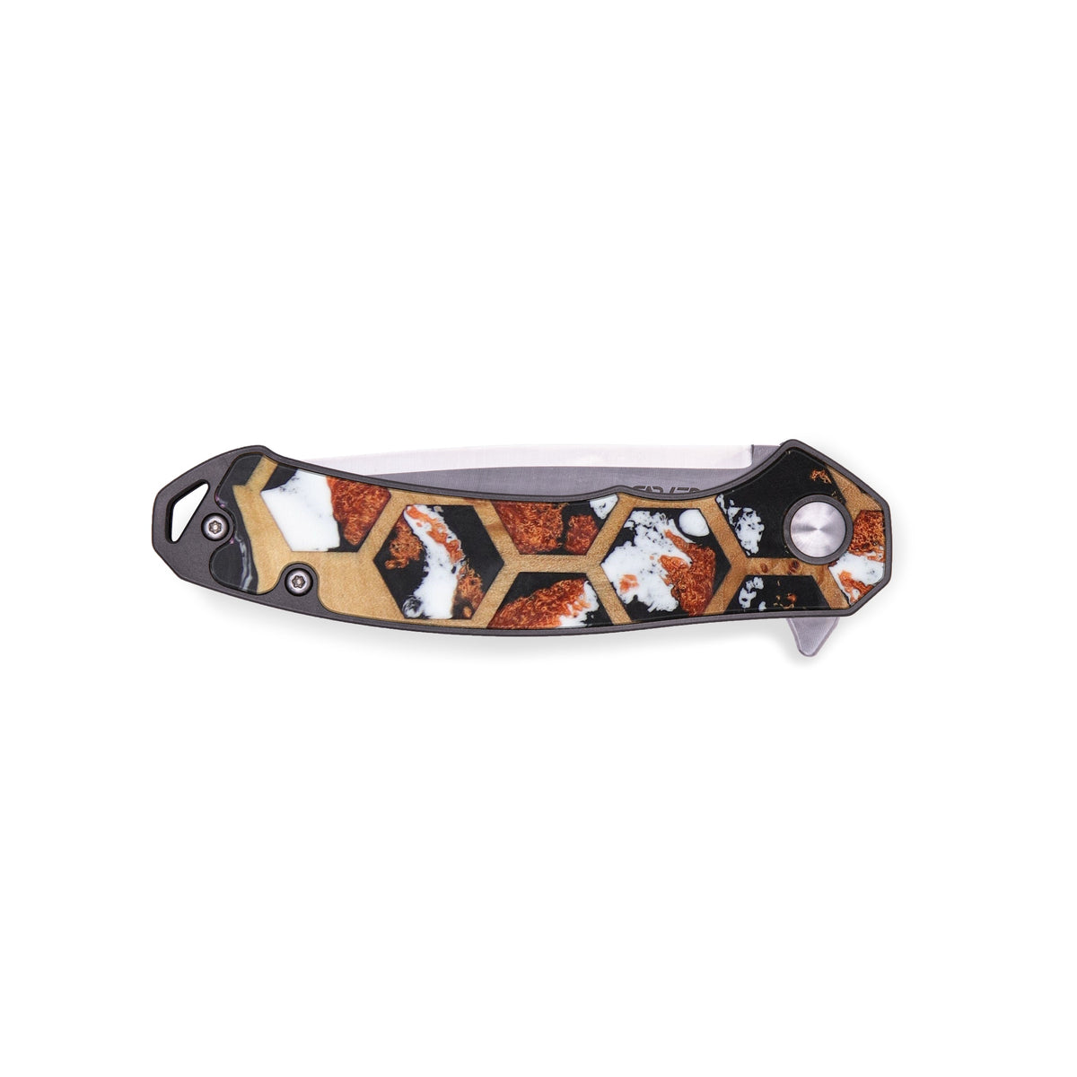 EDC Wood+Resin Pocket Knife Piyush (Pattern, 609205) Carved Knives