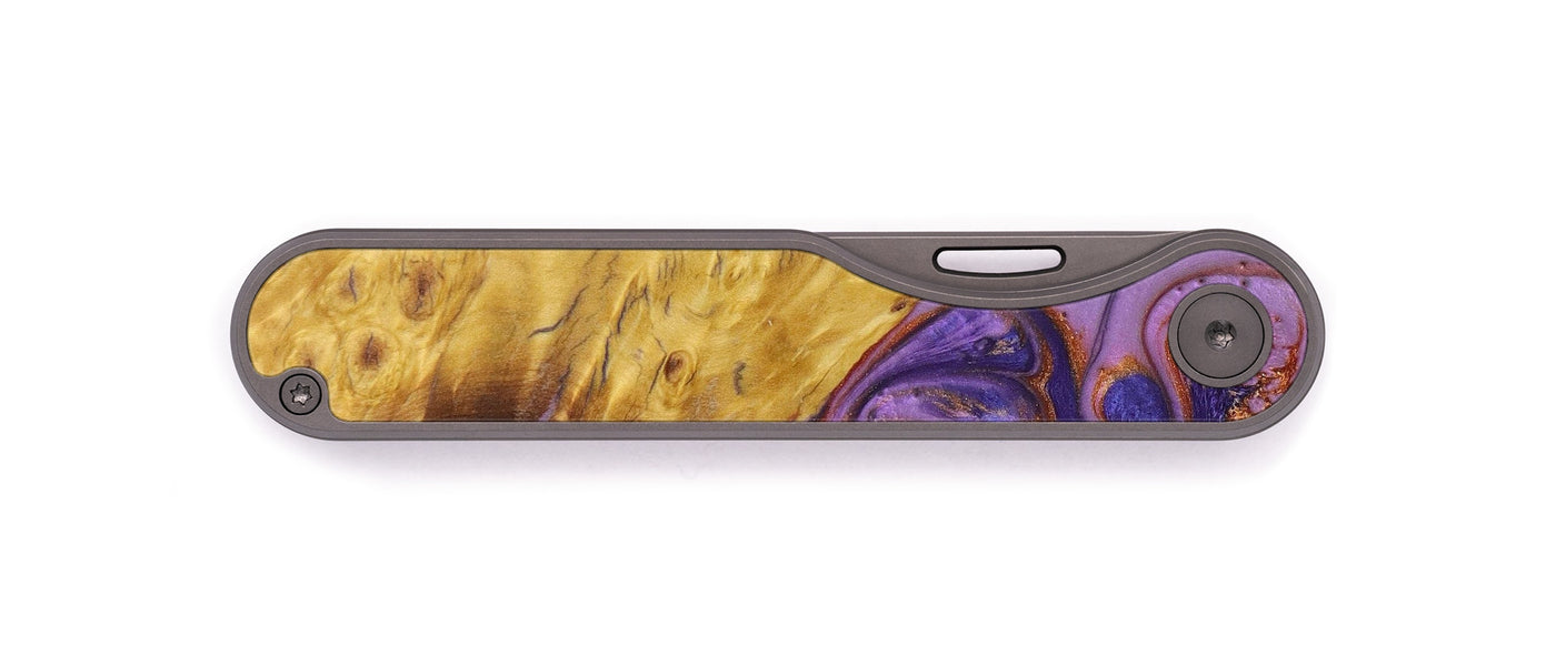 Minimalist Wood+Resin Pocket Knife - Shon (Purple, 623450)