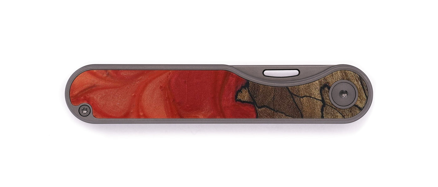 Minimalist Wood+Resin Pocket Knife - Anabelle (Dark Red, 527995)