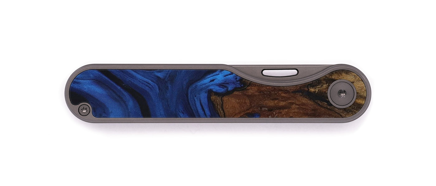 Minimalist Wood+Resin Pocket Knife - Ulises (Dark Blue, 529123)