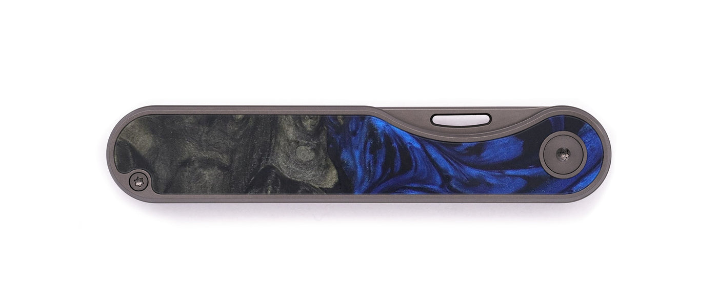 Minimalist Wood+Resin Pocket Knife - Lind (Dark Blue, 590363)