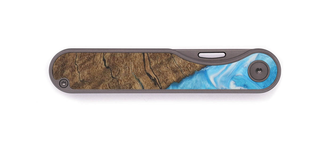 Minimalist Wood+Resin Pocket Knife - Makayla (Light Blue, 528723)