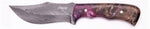 Carved Damascus Hunting Knife #10478