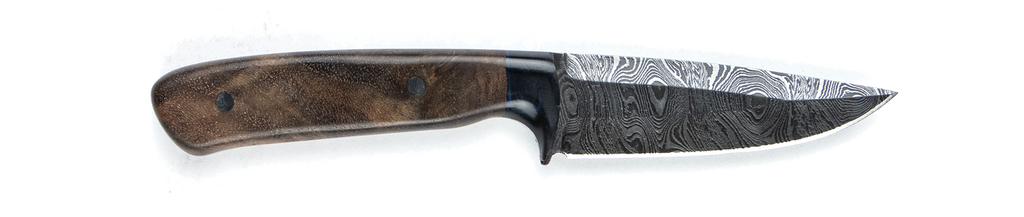 Carved Damascus Field Knife #20030