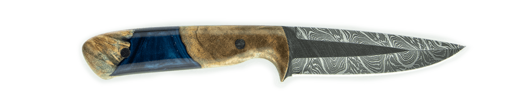 Carved Damascus Field Knife #20065