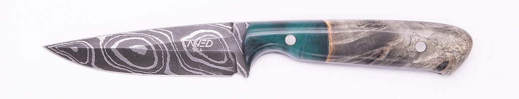 Carved Damascus Field Knife #20536