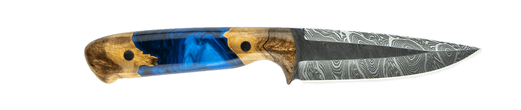 Carved Damascus Field Knife #20060
