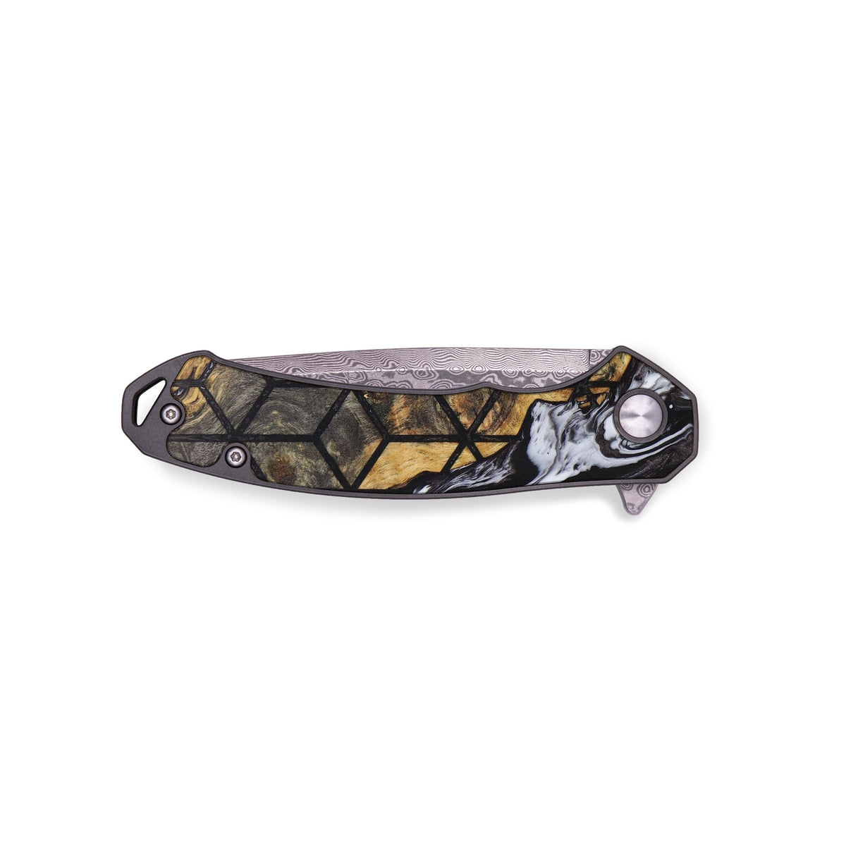 EDC Wood+Resin Pocket Knife - Elle (Pattern, 623453) – Carved Knives