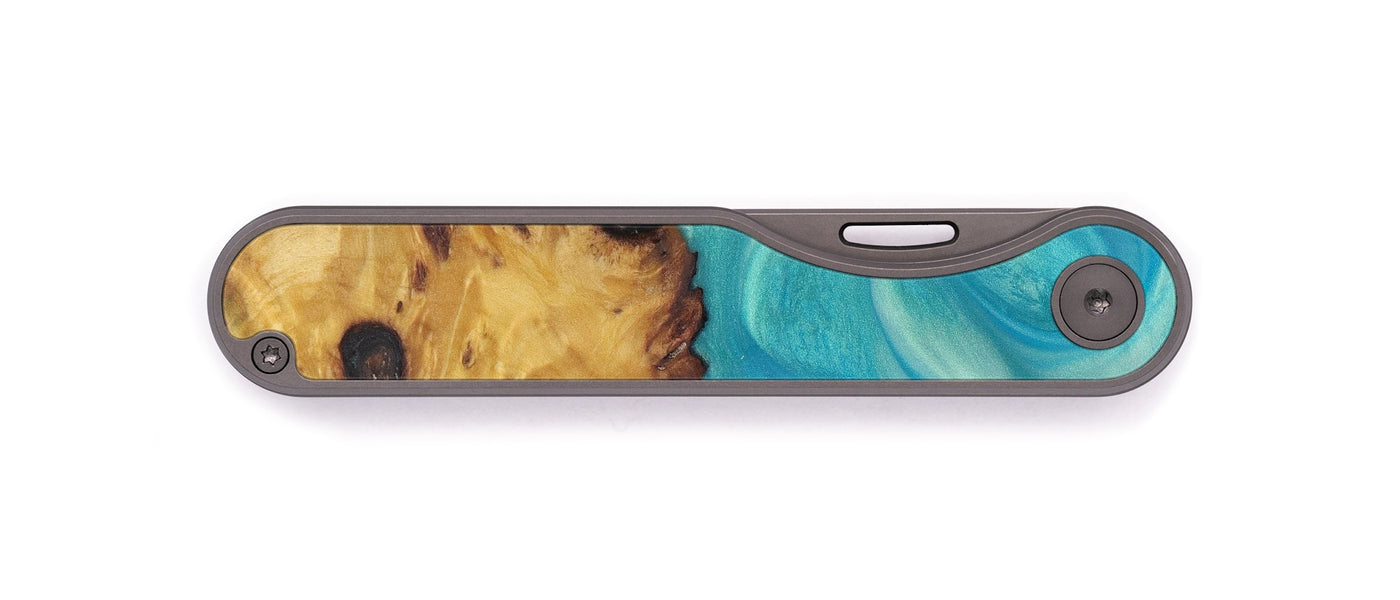 Minimalist Wood+Resin Pocket Knife - Syd (Light Blue, 601089)