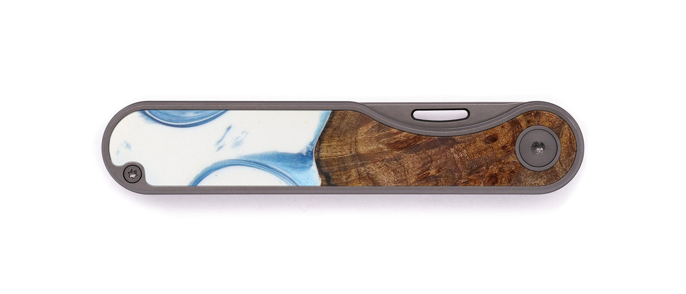 Minimalist Wood+Resin Pocket Knife - Adelice (Light Blue, 601092)