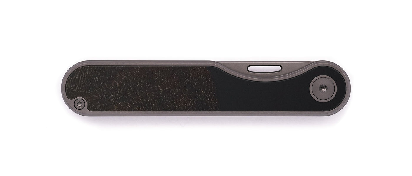 Minimalist Wood+Resin Pocket Knife - Nashib (Pure Black, 565422)