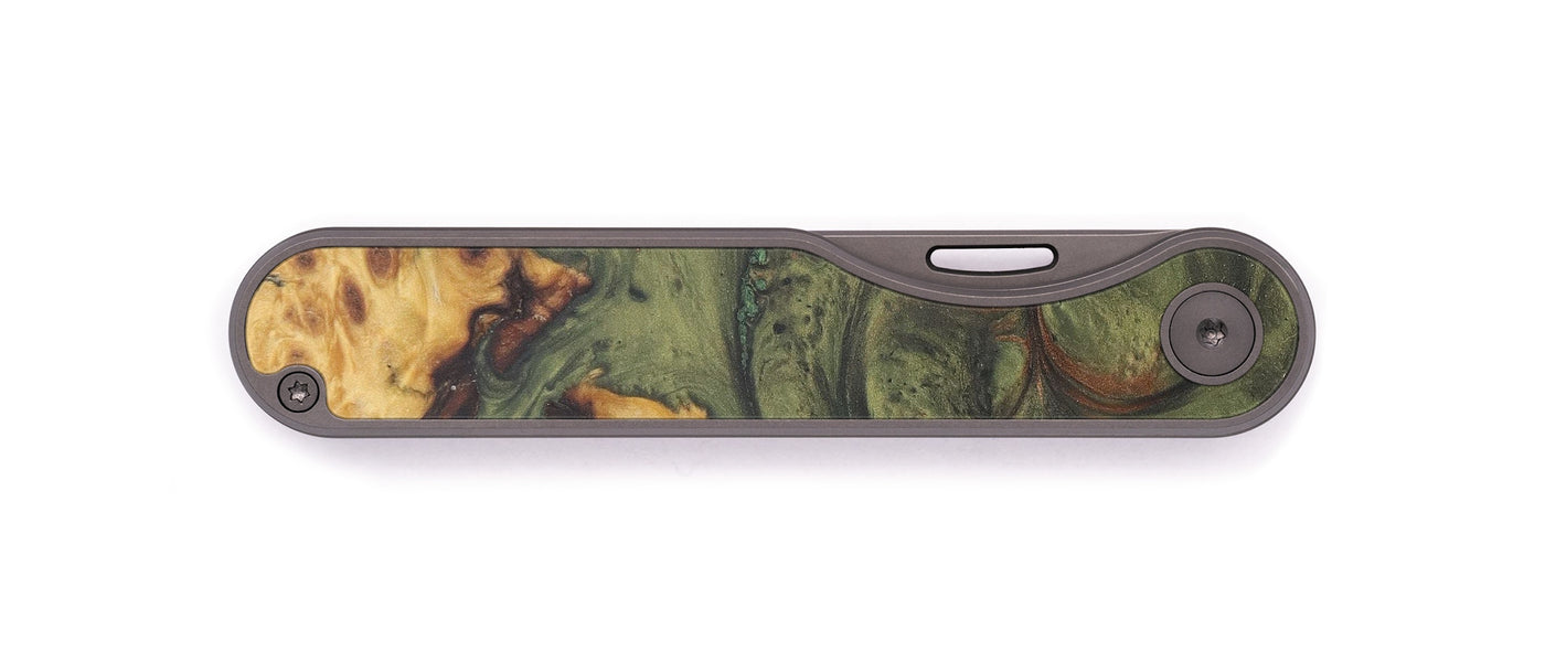 Minimalist Wood+Resin Pocket Knife - Lucilia (Dark Green, 599488)