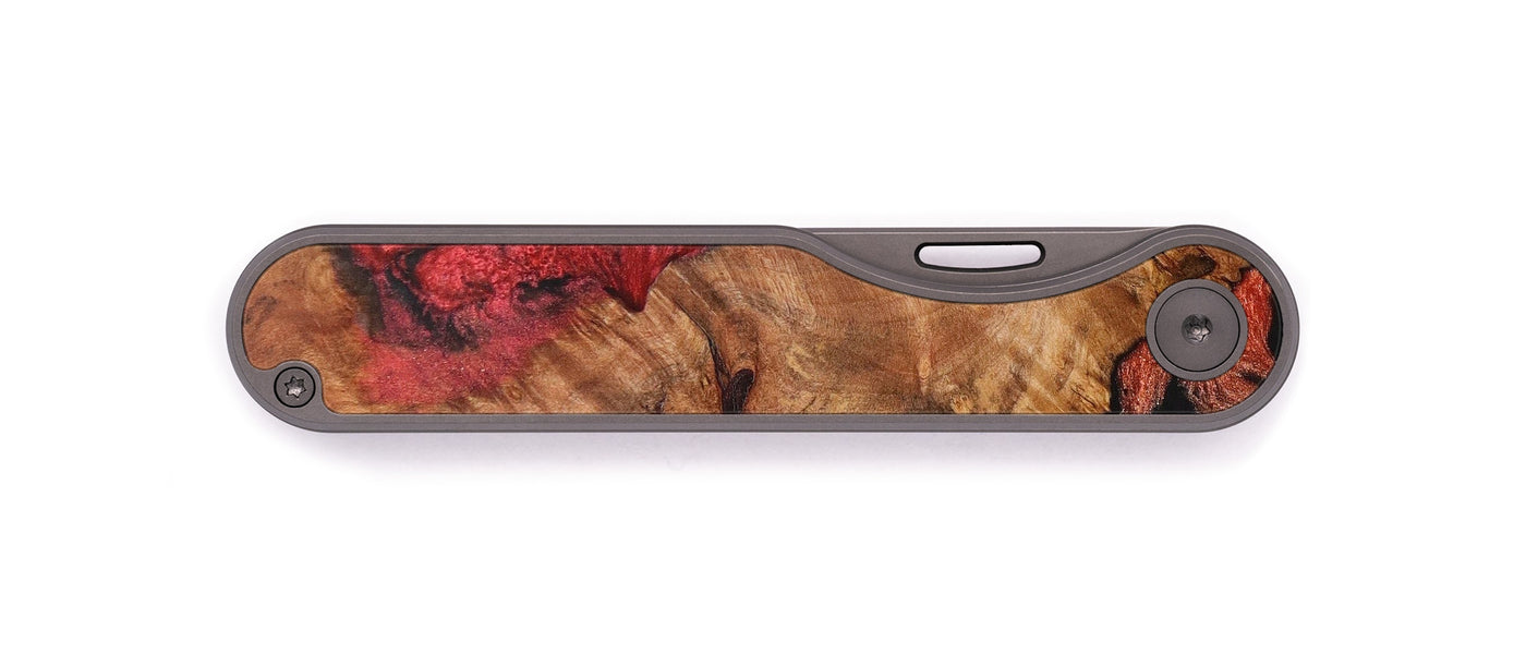 Minimalist Wood+Resin Pocket Knife - Badri (Red, 633839)
