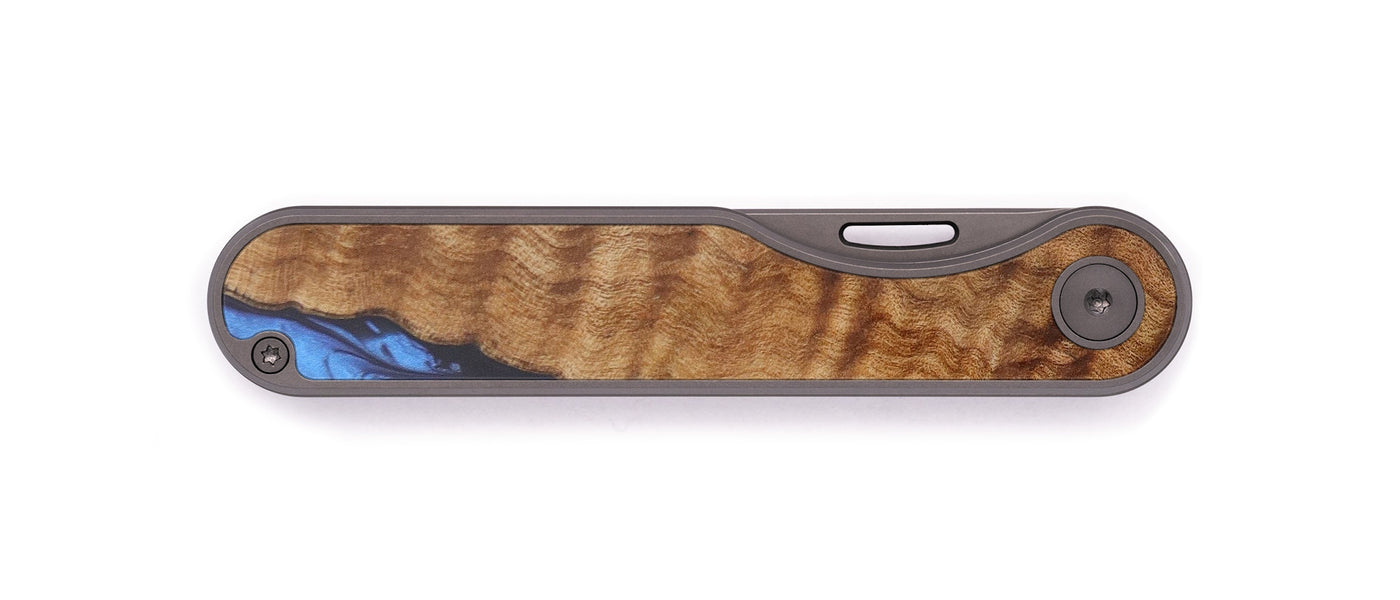 Minimalist Wood+Resin Pocket Knife - Gord (Dark Blue, 601124)