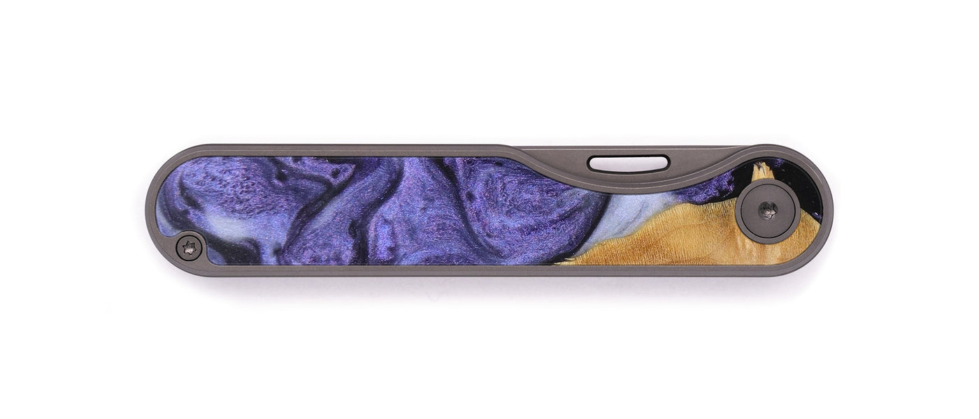 Minimalist Wood+Resin Pocket Knife - Eleanor (Purple, 622006)