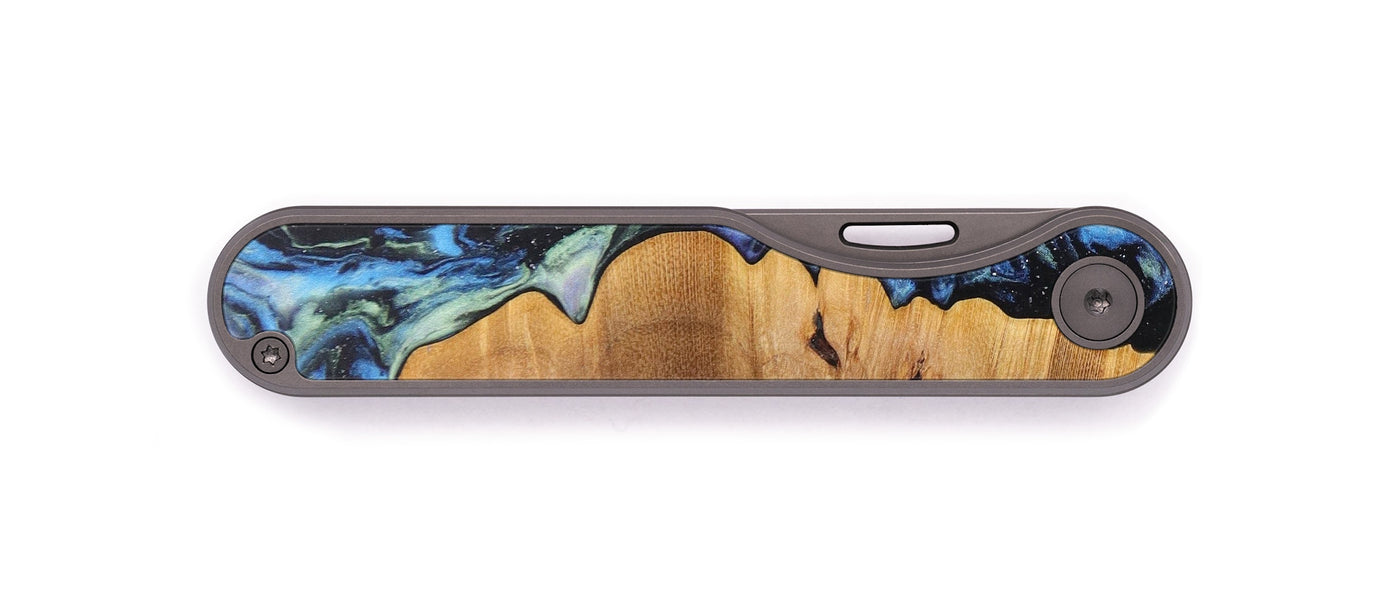 Minimalist Wood+Resin Pocket Knife - Braydon (Aurora, 617480)