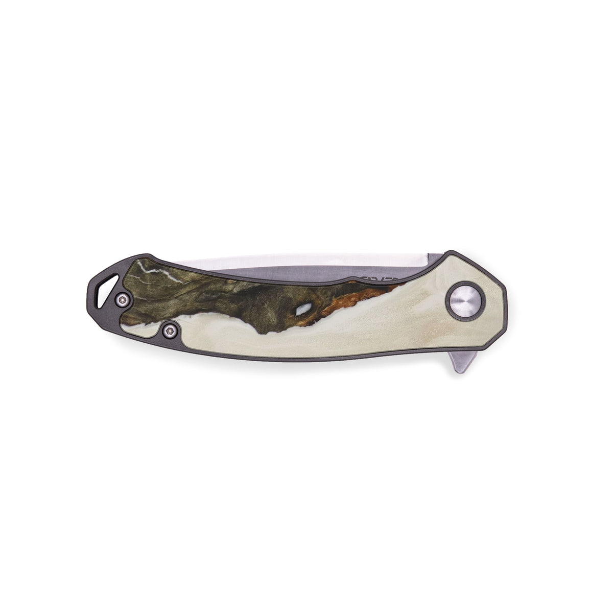 EDC Wood+Resin Pocket Knife Anja (Snowfall, 490470) Carved Knives