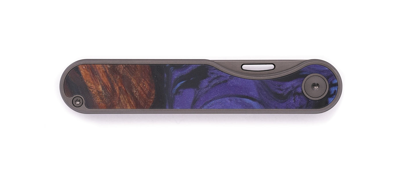 Minimalist Wood+Resin Pocket Knife - Idette (Purple, 600211)