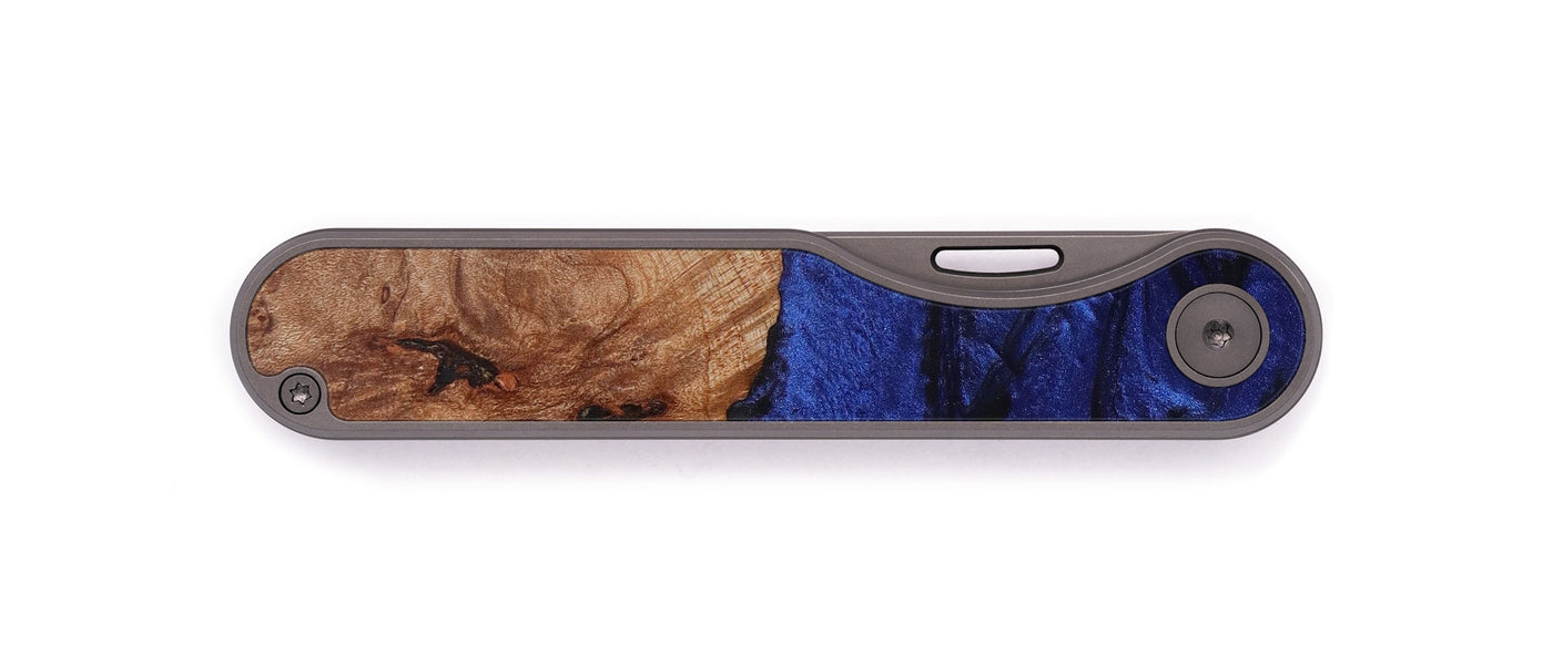 Minimalist Wood+Resin Pocket Knife - Korra (Dark Blue, 614762)