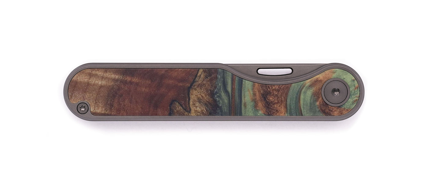 Minimalist Wood+Resin Pocket Knife - Rosene (Dark Green, 581395)